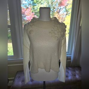 NWT, Anthropologie, Knit Sweater, Ivory, Size S
